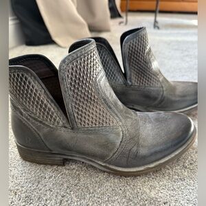 Roan by Bed Stu Charcoal Leather Ankle Boots